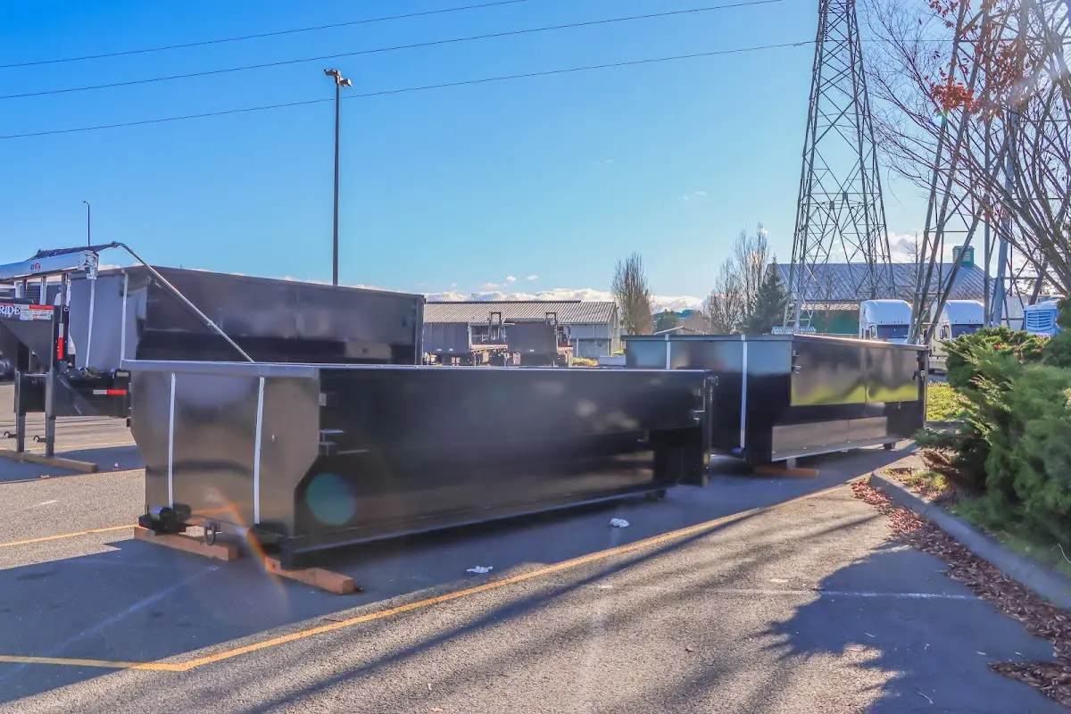 Roll-off dumpster ready for waste disposal at job site for Commercial Dumpster Rental in Kirksville